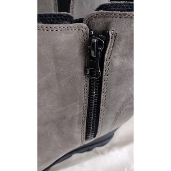 Sorel Joan Of Arctic Wedge II Boots Womens Size 7.5 Gray Waterproof Leather Zip - Picture 4 of 10